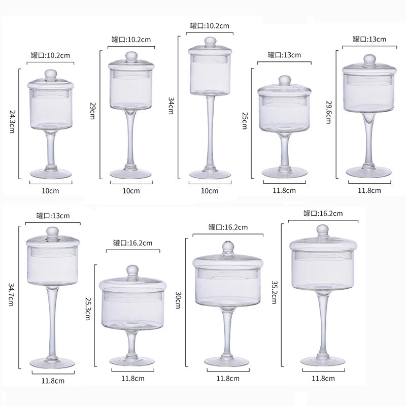 Glass High Foot Storage Jar