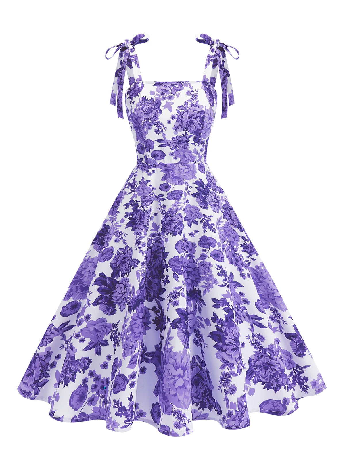Tie Strap Floral Midi Dress