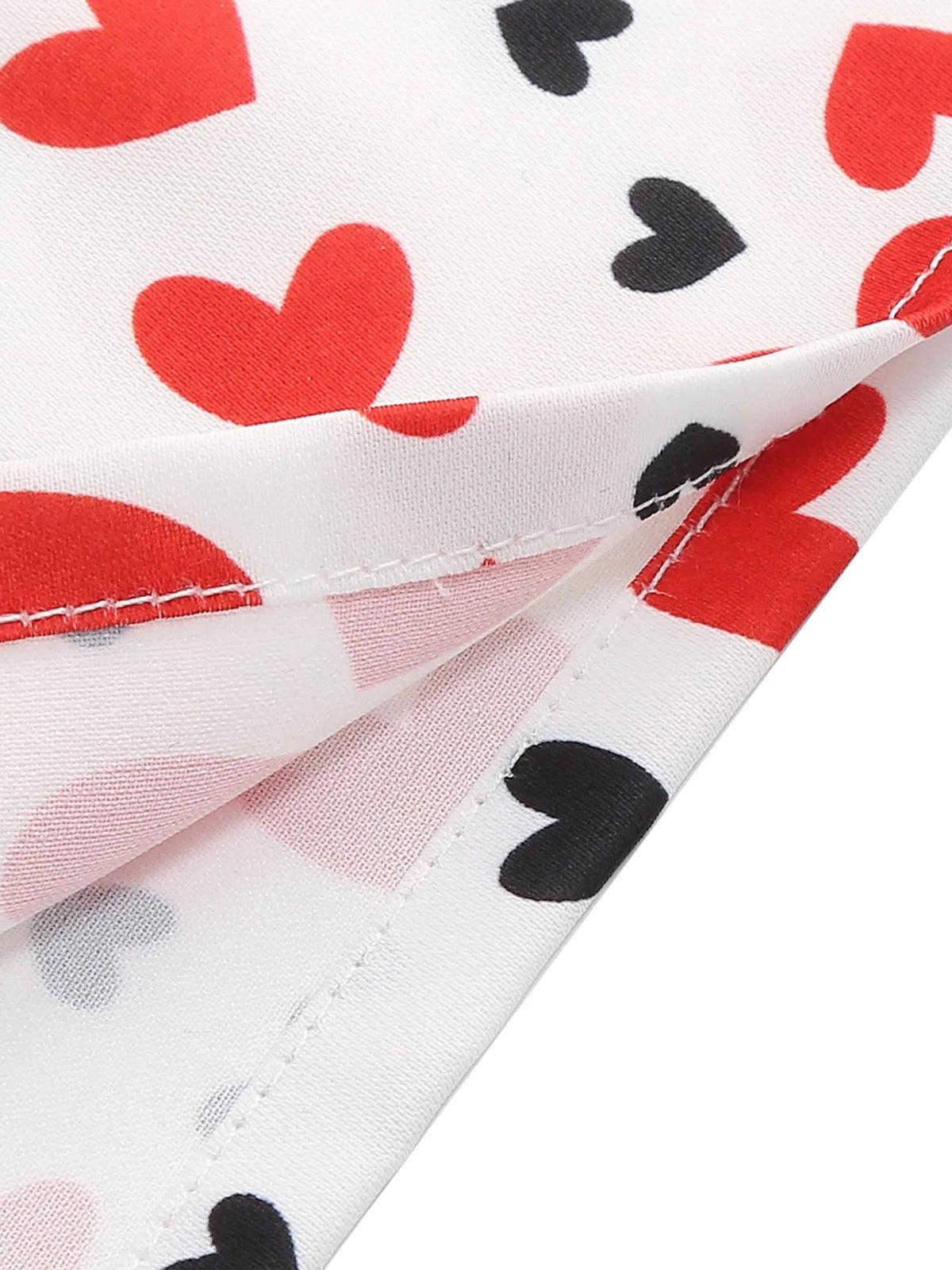 Heart Print Square Neck Fit & Flare Dress