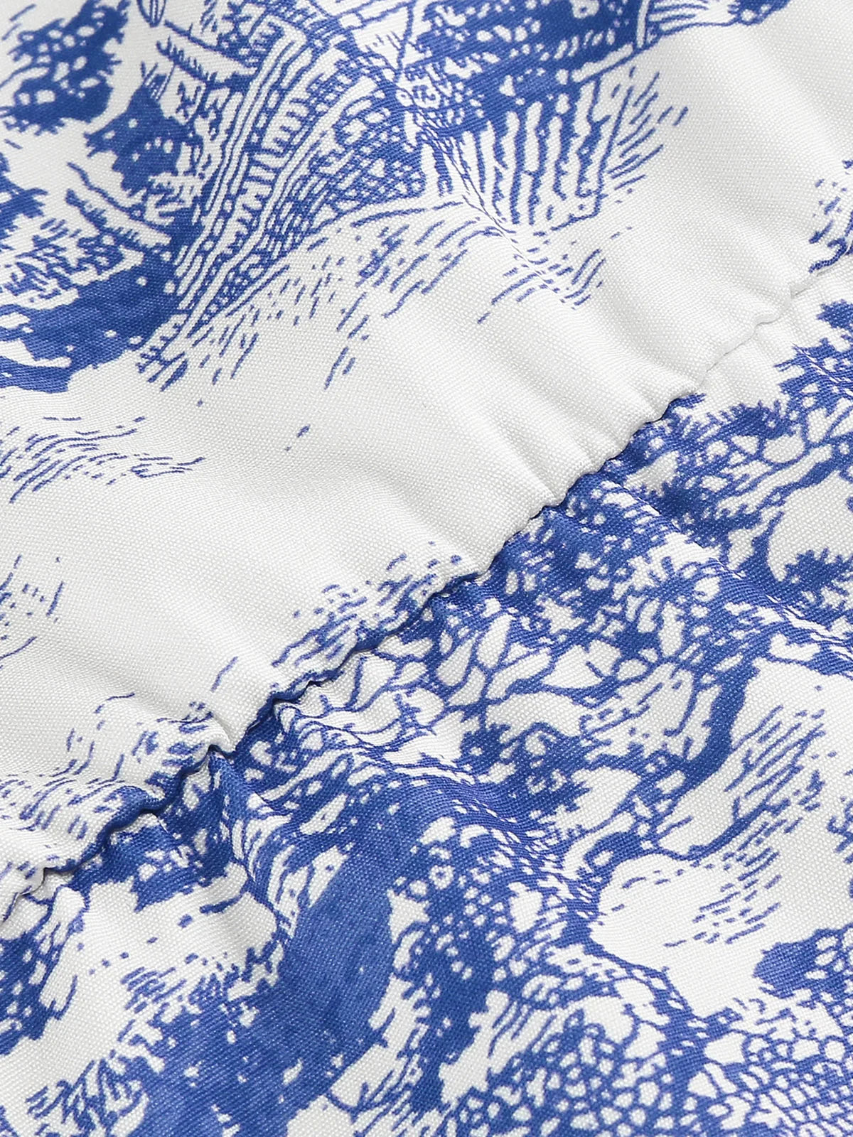 Scenic Print Belted Fit & Flare Dress