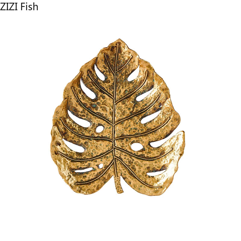 Hollywood Regency Golden Ginkgo Leaf Wall Art
