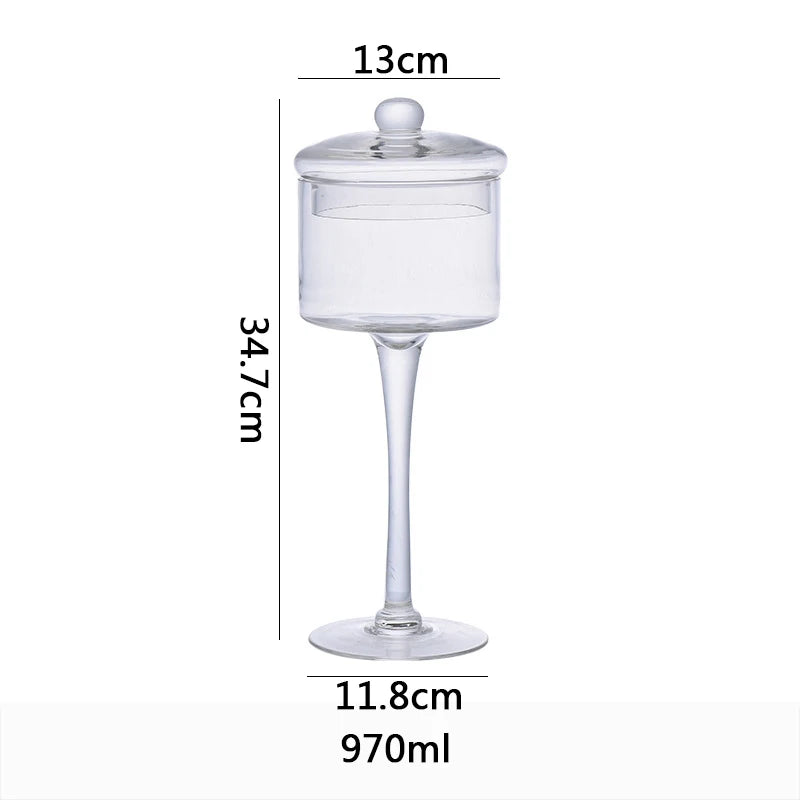 Glass High Foot Storage Jar