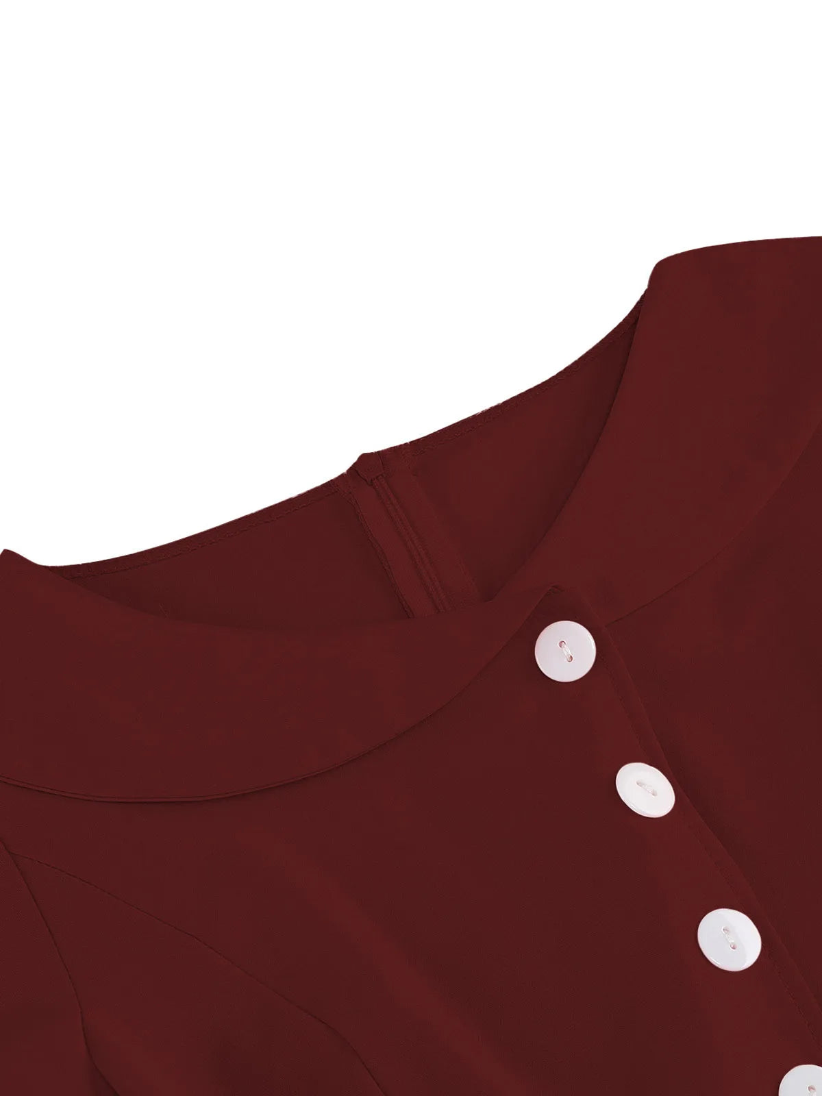 Button Front Fit and Flare Midi Dress