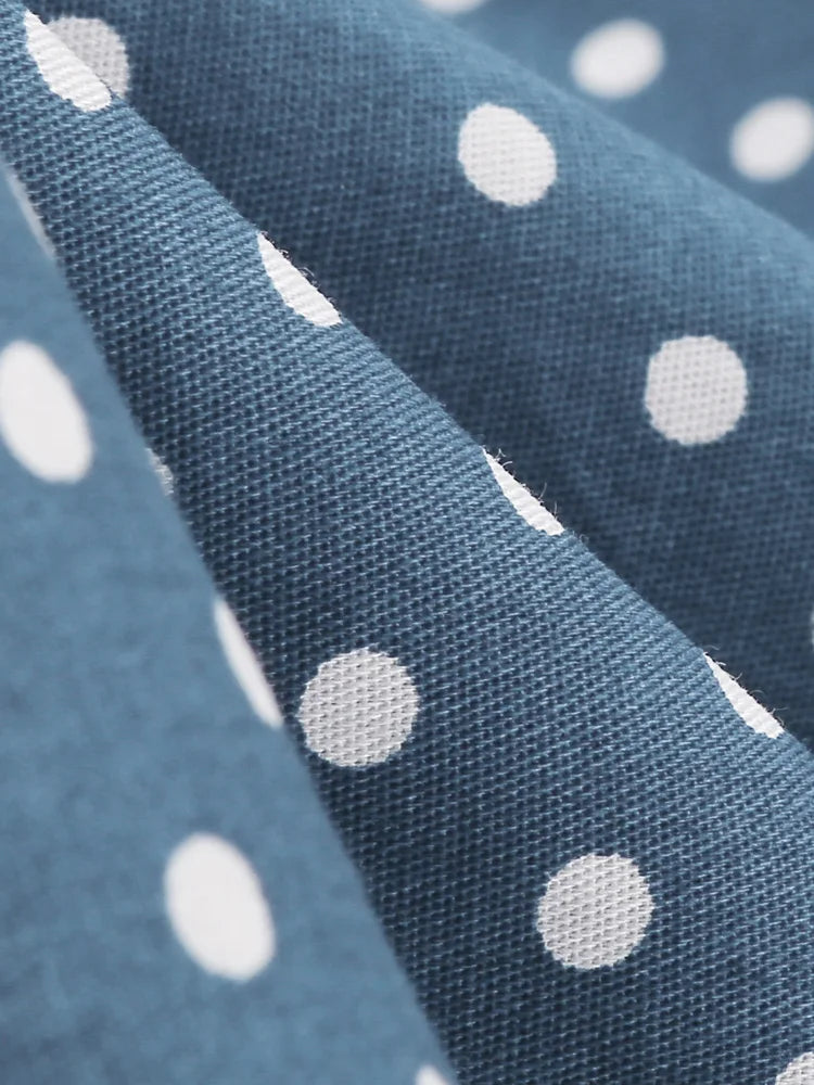 Halter Polka Dot Sweetheart Fit & Flare Dress