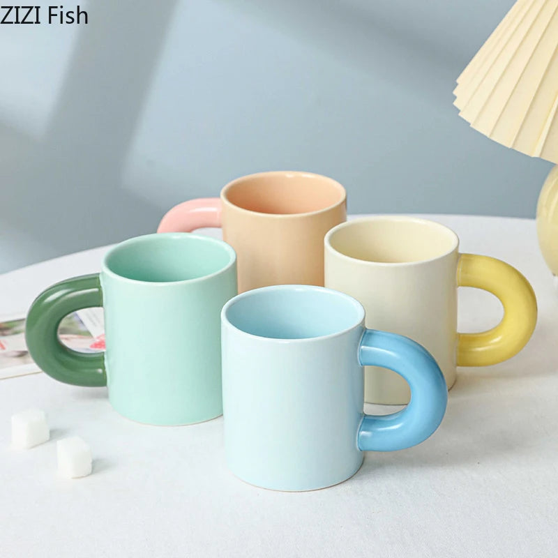 Springtime Daisy Hand-Painted Porcelain Mug