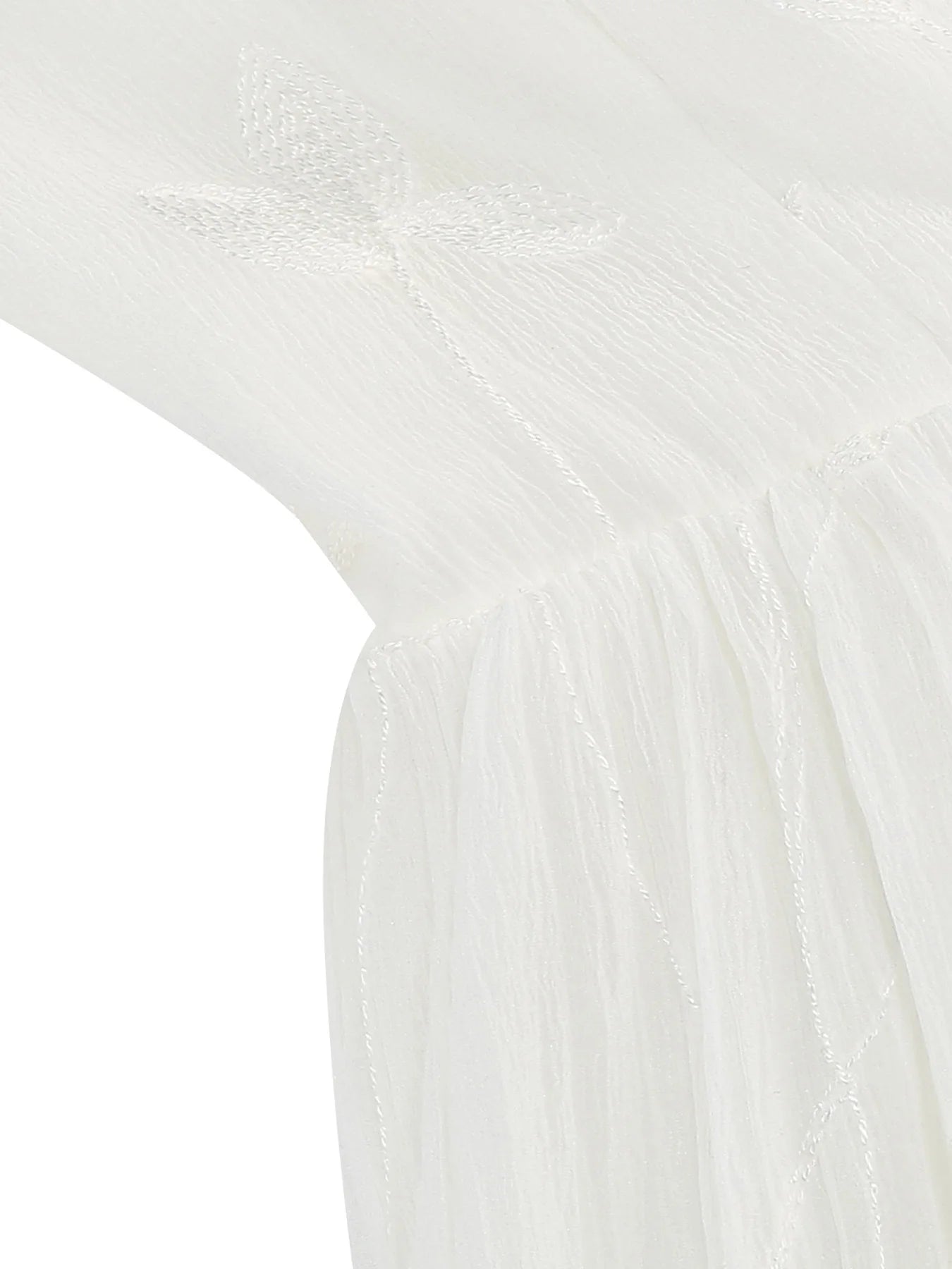Embroidered Tie Strap Tulle Dress