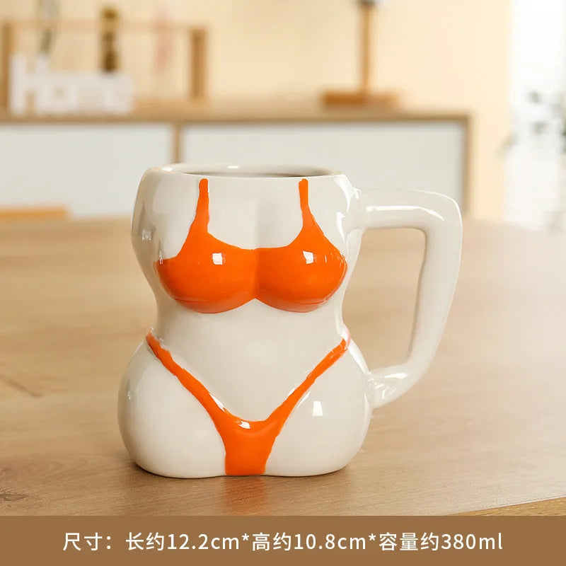 "The Pin-Up Silhouette" Ceramic Body Art Mug (380ml)