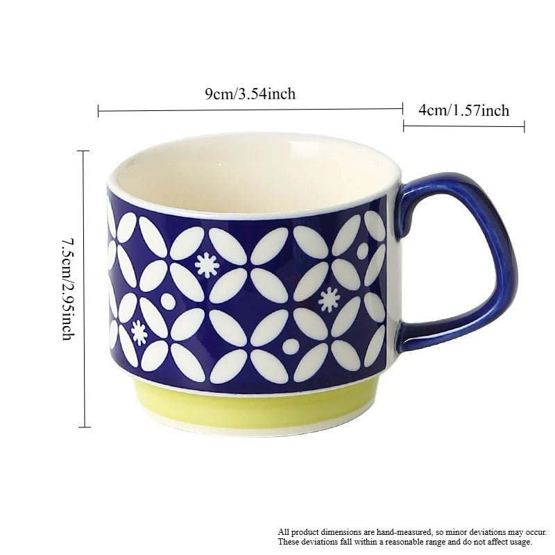 Retro Pastel Ceramic Coffee Mug (300ml)