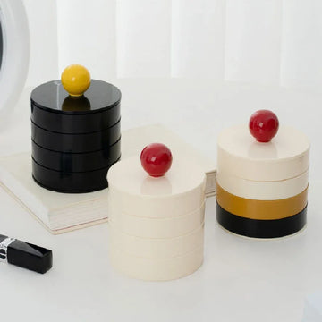1950s Vanity Style Rotatable Plaid Jewelry Box