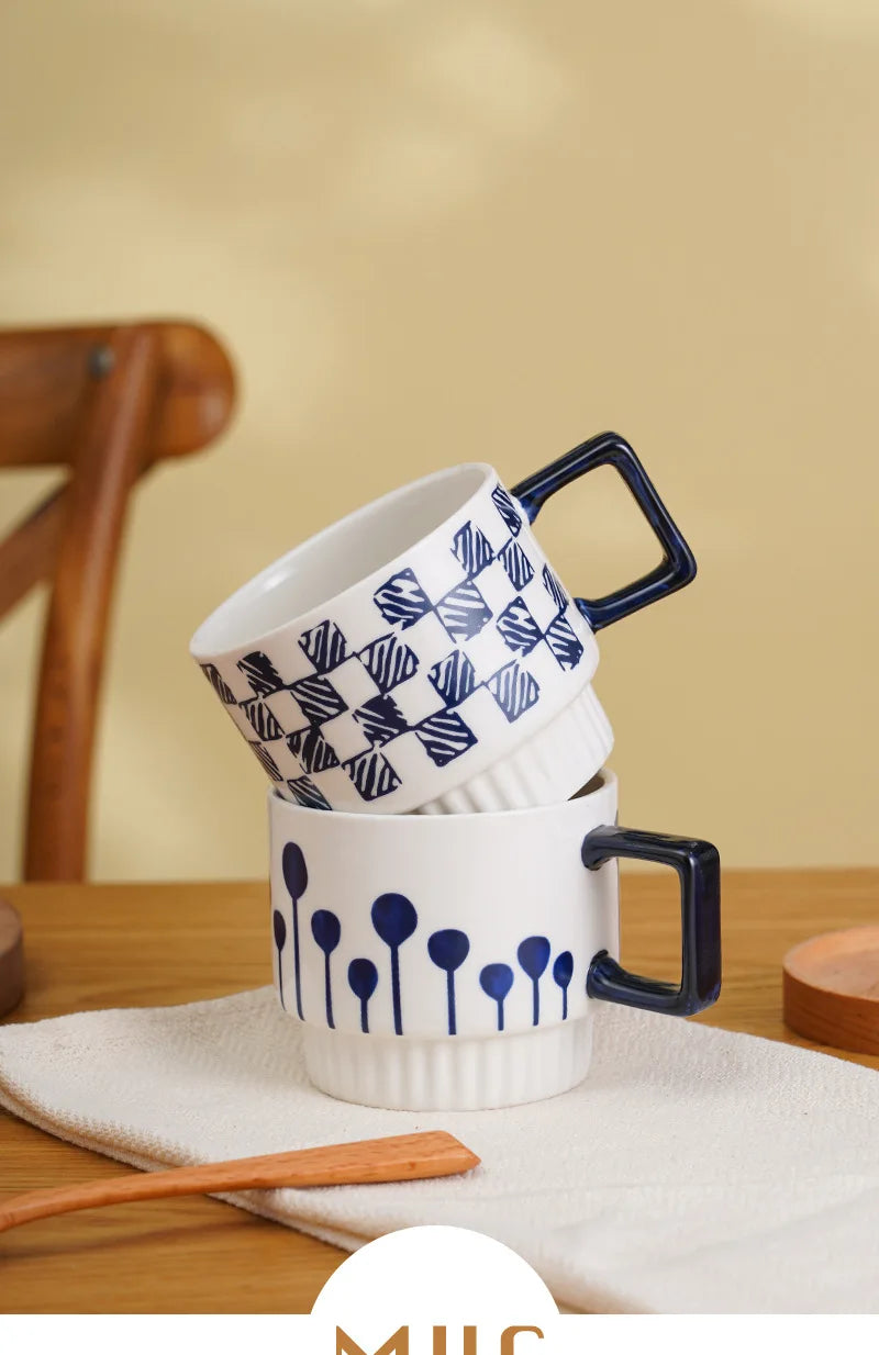 Gilded Era Polka Dot Ceramic Coffee Cup & Saucer Set