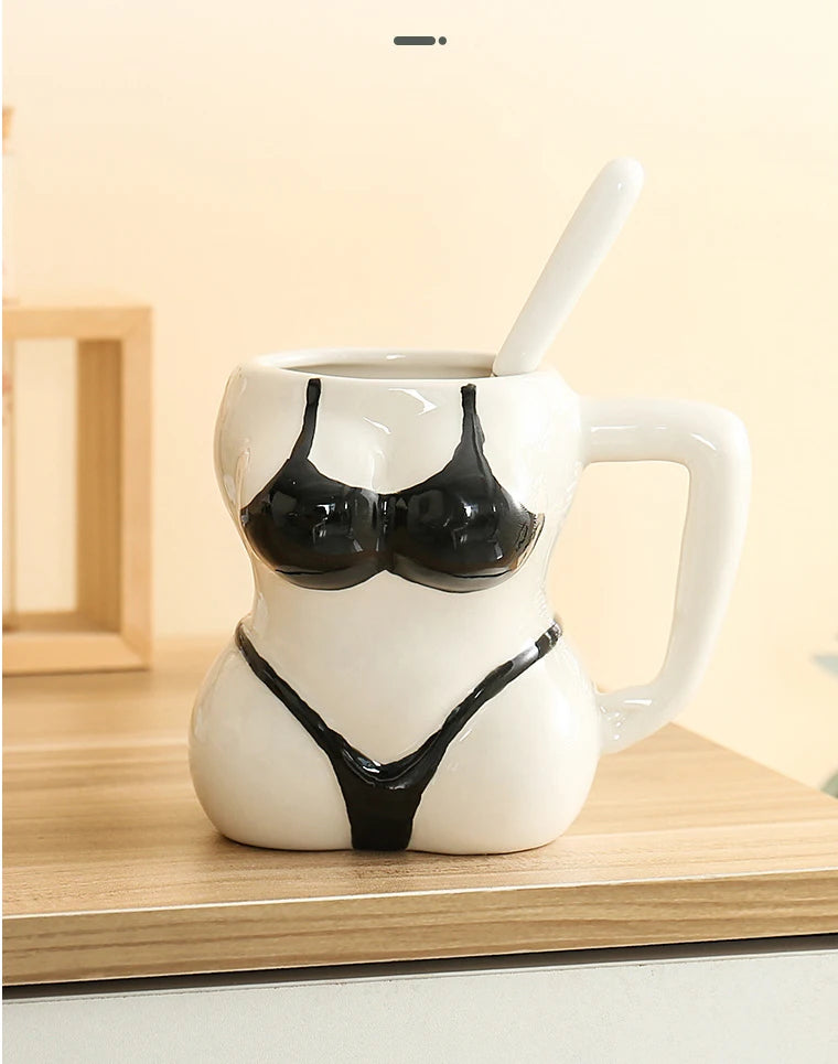 "The Pin-Up Silhouette" Ceramic Body Art Mug (380ml)