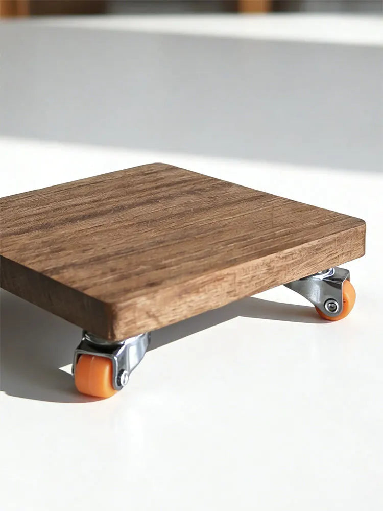 Mid-Century Modern Turned Walnut Coaster Tray