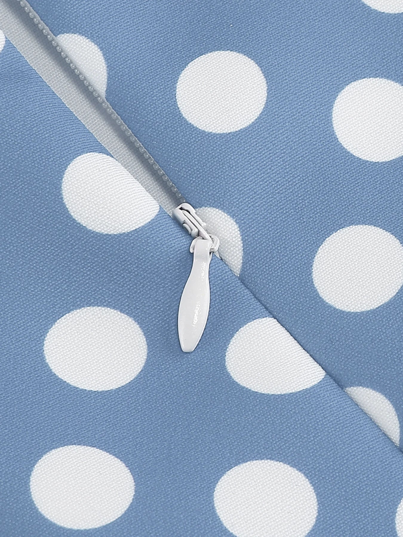 Polka Dot Tie-Neck Fit & Flare Dress
