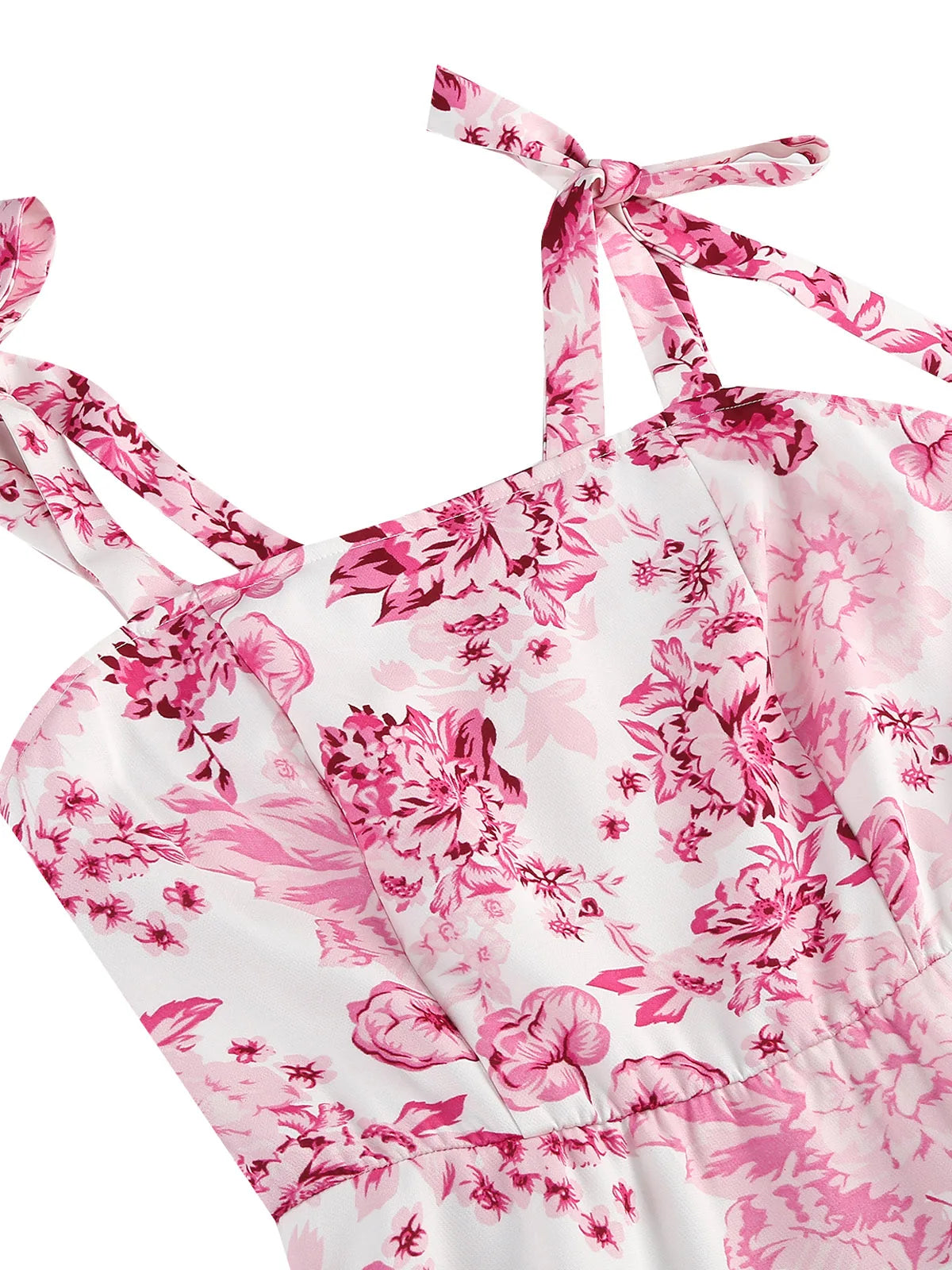 Tie Strap Floral Midi Dress
