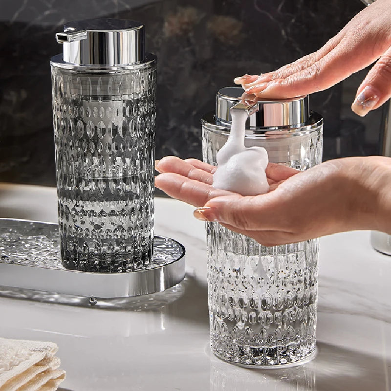 Vintage Apothecary Amber Glass Soap Dispenser & Foaming Bottle