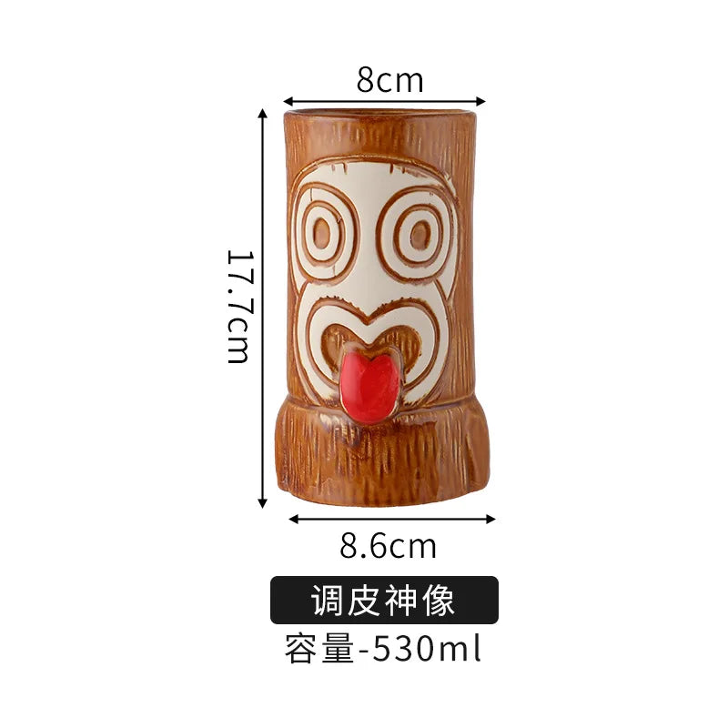 Polynesian Pop Retro Tiki Mug – Halloween & Cocktail Skeleton Edition