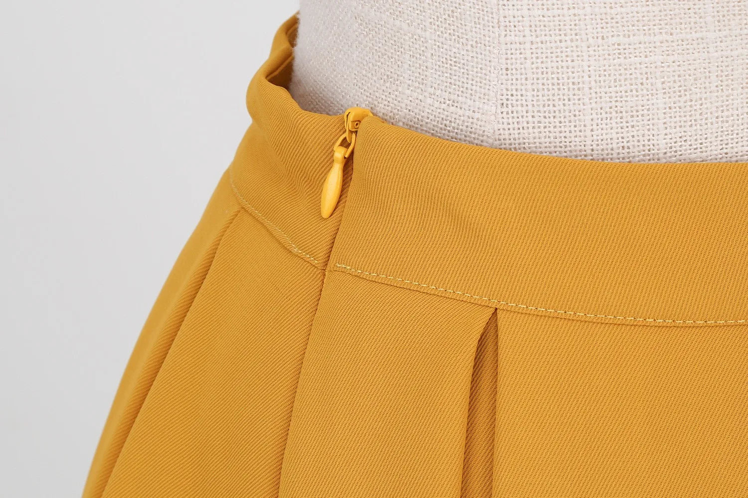 High Waist Pleated A Line Midi Skirt