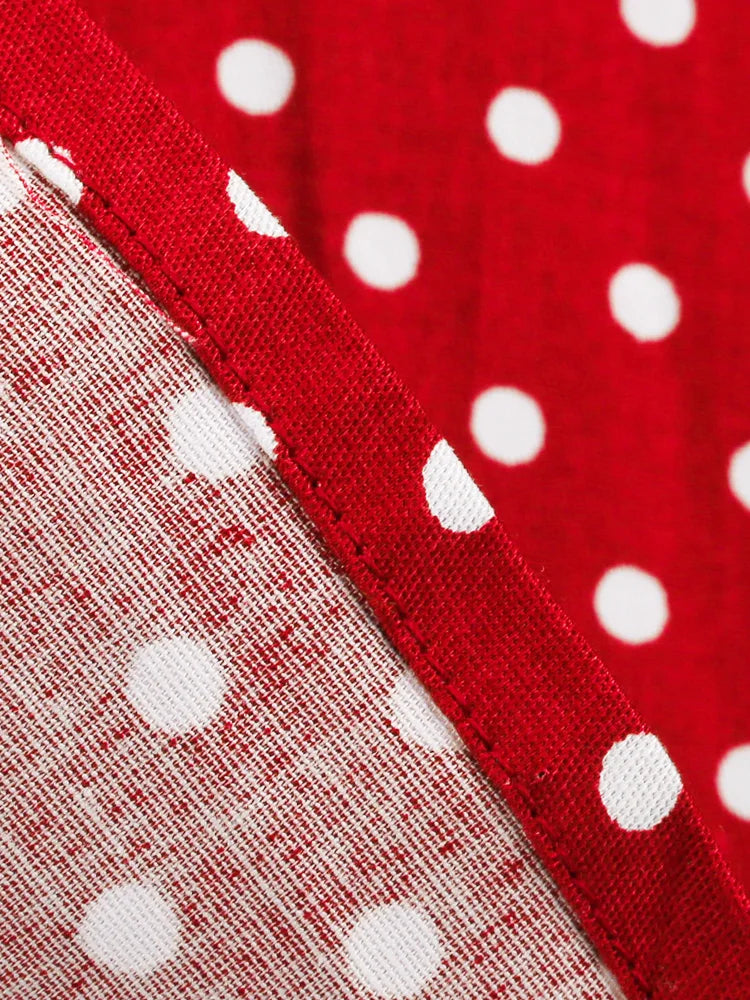 Halter Polka Dot Sweetheart Fit & Flare Dress