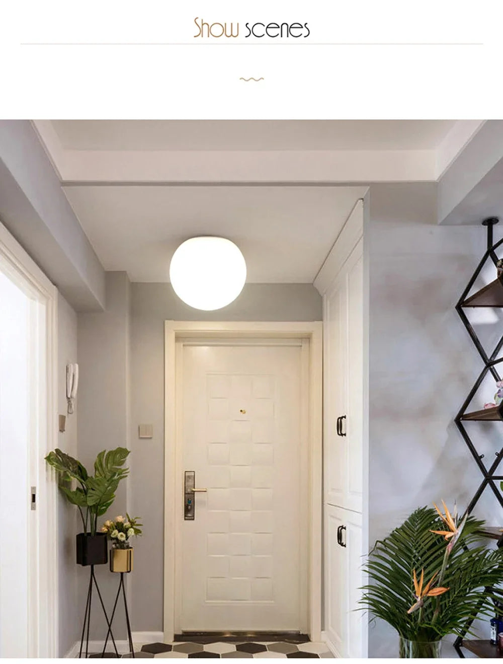 Mid-Century Modern Round Glass Bubble Ball Wall Sconce