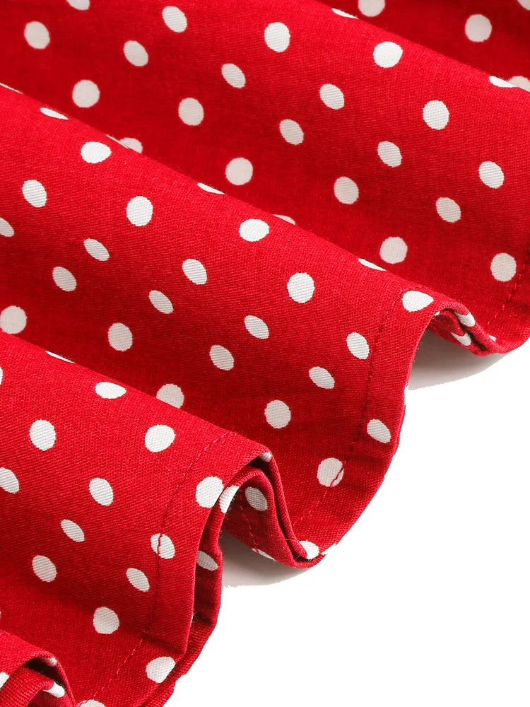 Halter Polka Dot Sweetheart Fit & Flare Dress