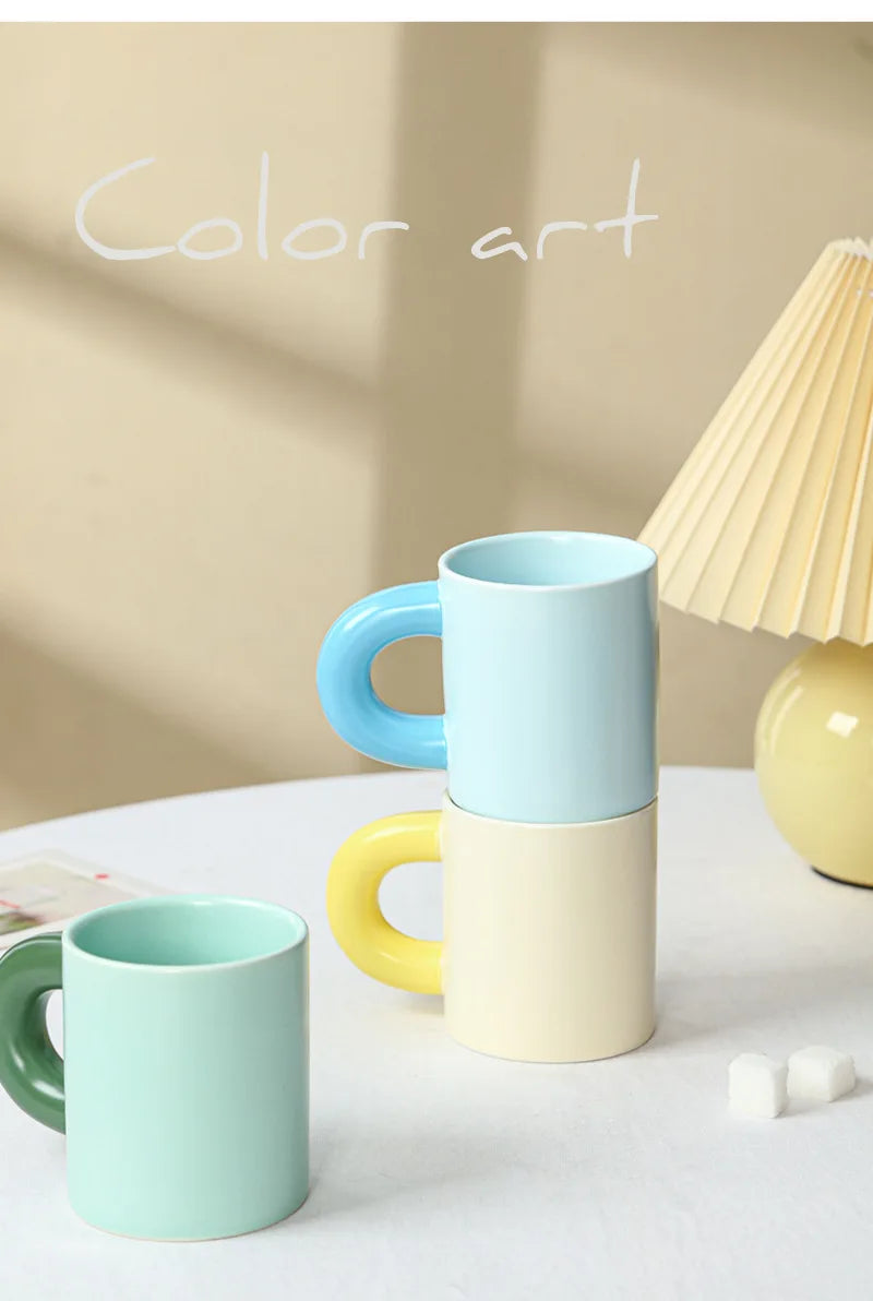 Springtime Daisy Hand-Painted Porcelain Mug