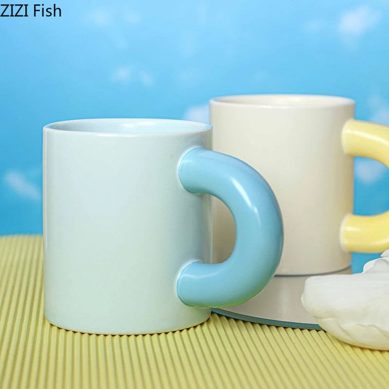 Springtime Daisy Hand-Painted Porcelain Mug
