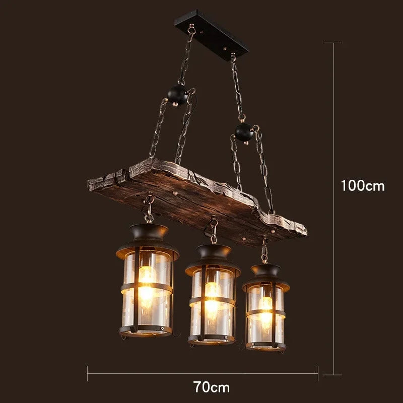 Mid-Century Modern Industrial Pendant Chandelier