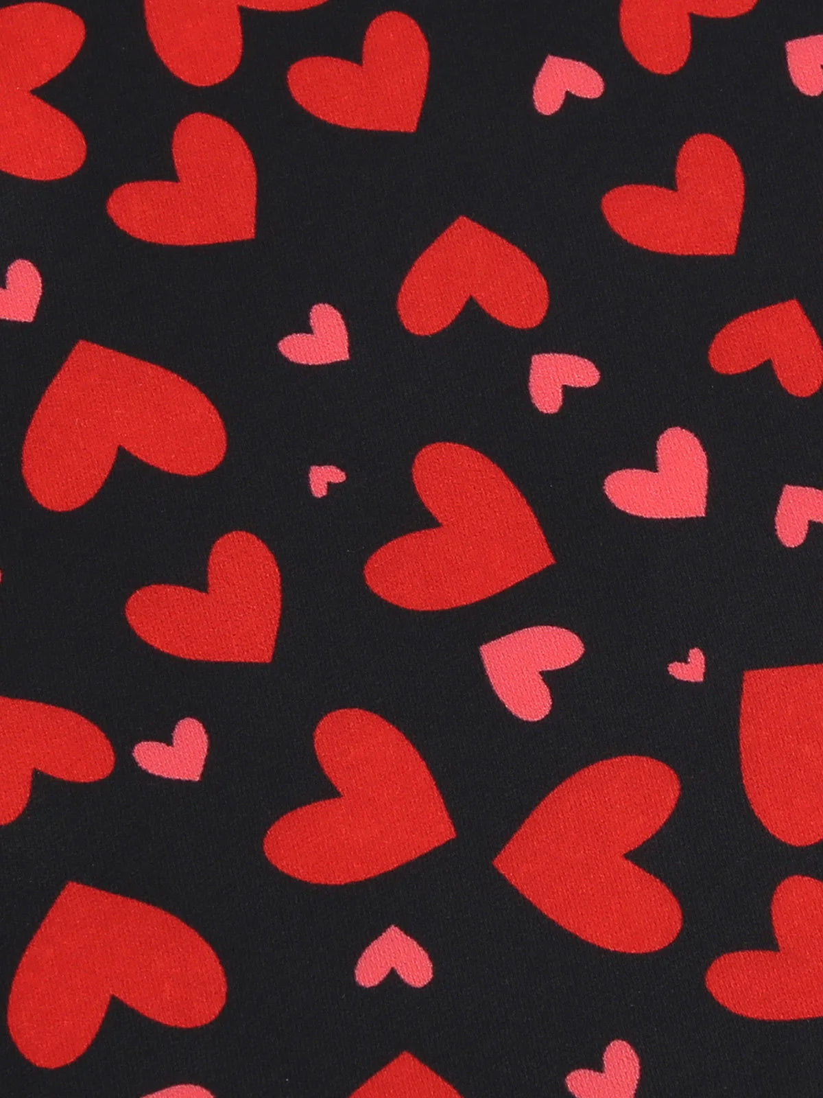 Heart Print Square Neck Fit & Flare Dress