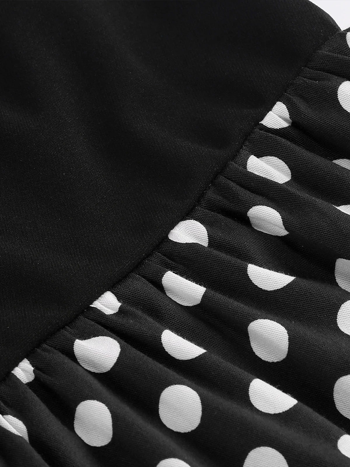 Contrast Bodice Polka Dot Halter Dress