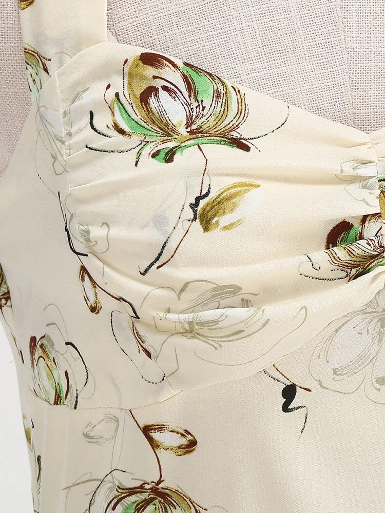 Floral Halter Fit & Flare Dress