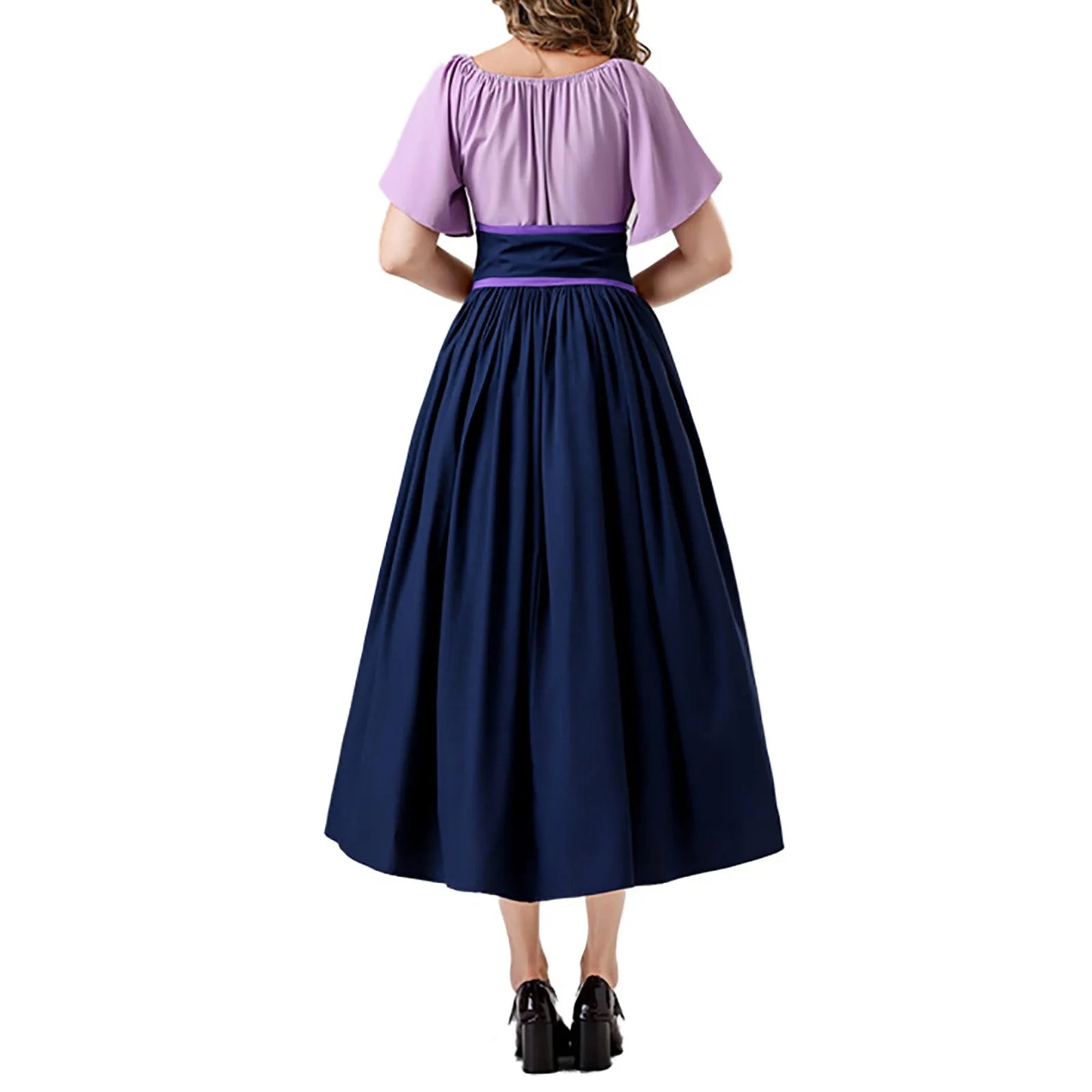 Off Shoulder Lace Up Panel Midi Dress