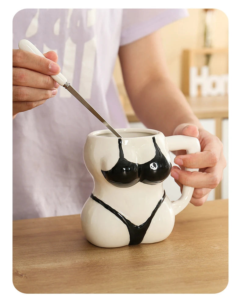 "The Pin-Up Silhouette" Ceramic Body Art Mug (380ml)