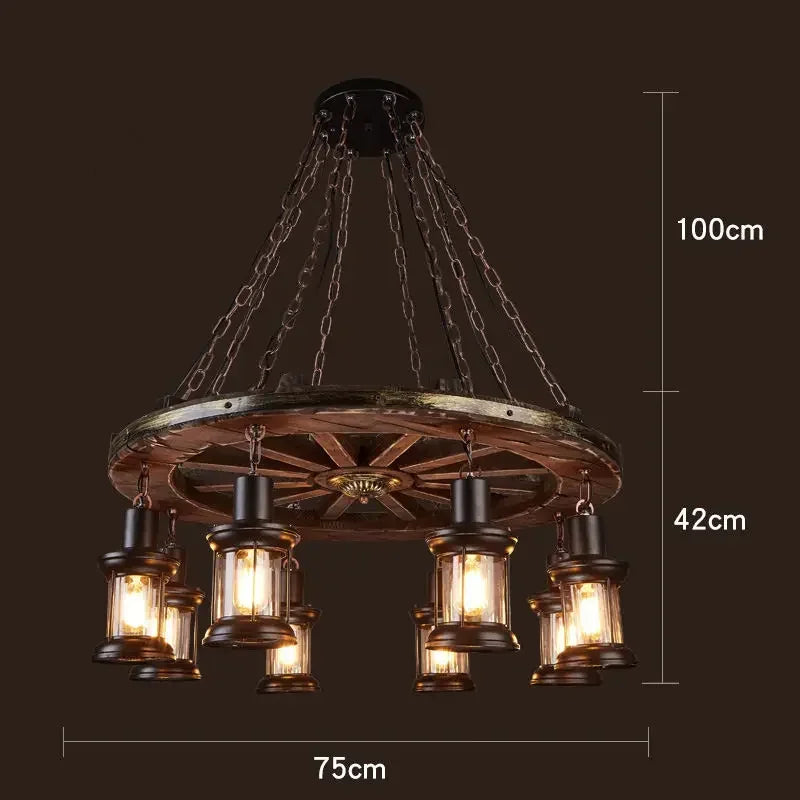 Mid-Century Modern Industrial Pendant Chandelier
