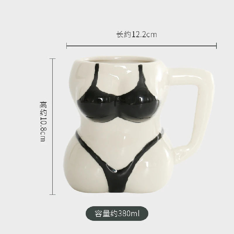 "The Pin-Up Silhouette" Ceramic Body Art Mug (380ml)