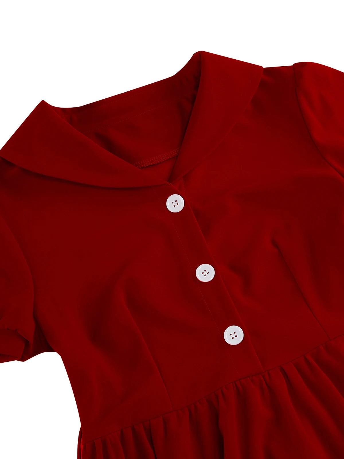 Button Front Collared Fit & Flare Dress