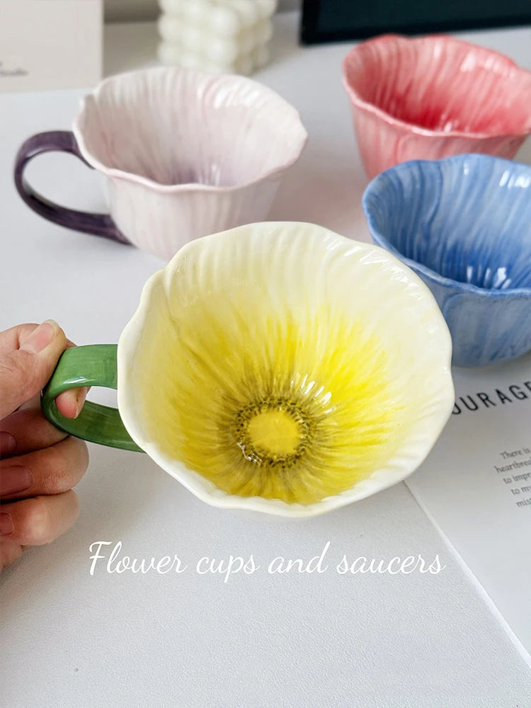 Parisian Cafe Gold-Rimmed Strawberry Porcelain Mug
