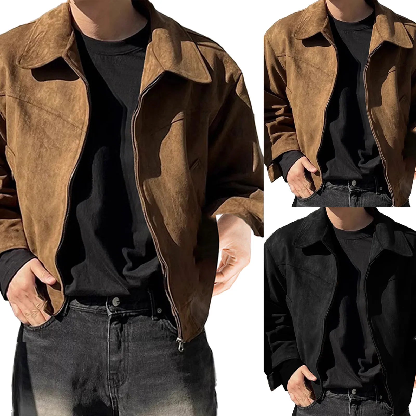 Men’s Zip Front Collared Jacket