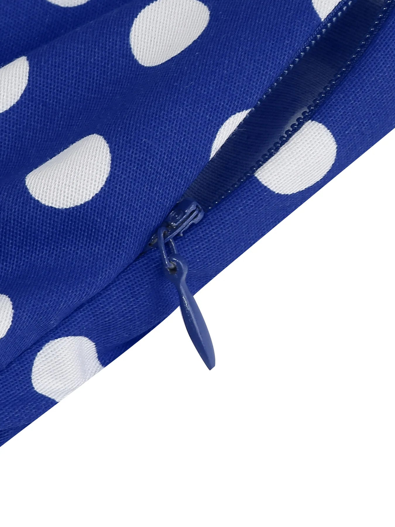 Polka Dot Halter Midi Dress with Contrast Bodice