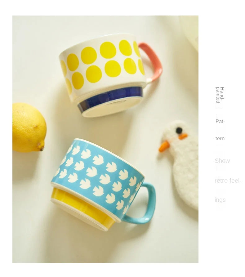 Vintage Meadow Handgrip Mug & Saucer Set (300ml)