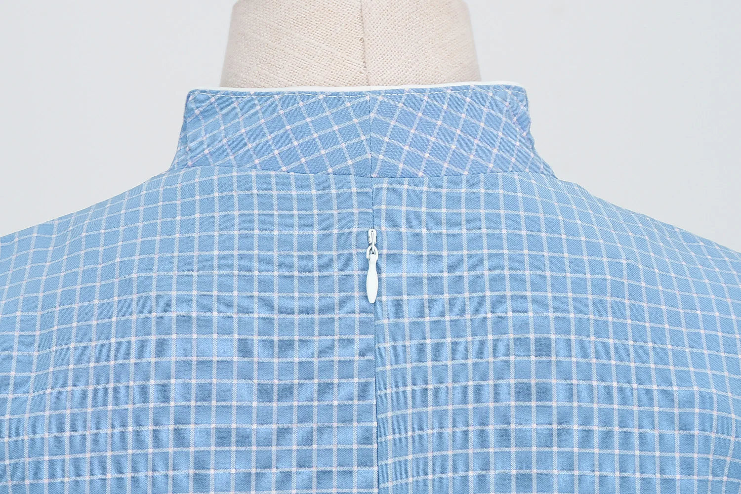 Women Vintage Gingham Dress V-Neck 1950s Swing Dress Rockabilly Cocktail Tea Party Dress WIth Belt Casual Dress Plaid Dress