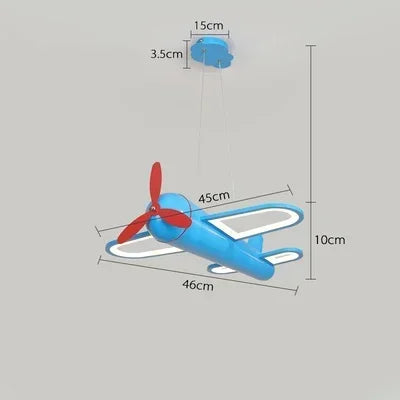 Retro Pop Cartoon Iron Airplane Chandelier