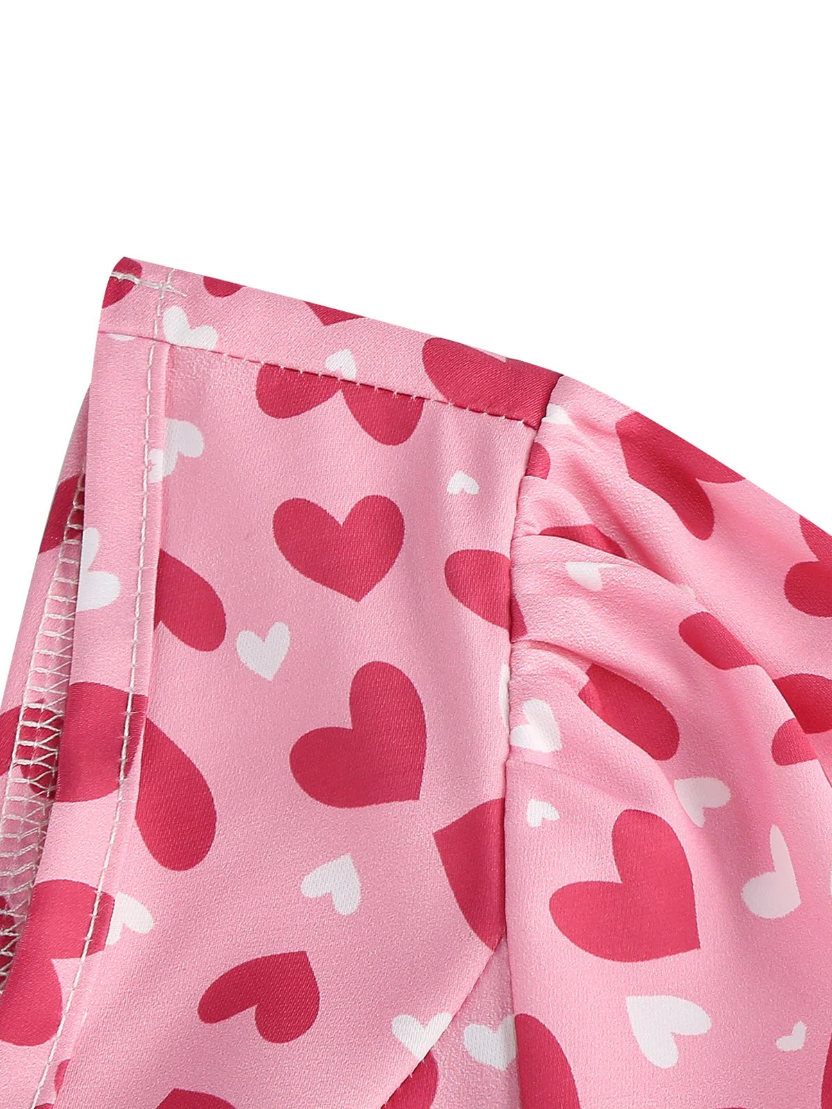 Heart Print Square Neck Fit & Flare Dress