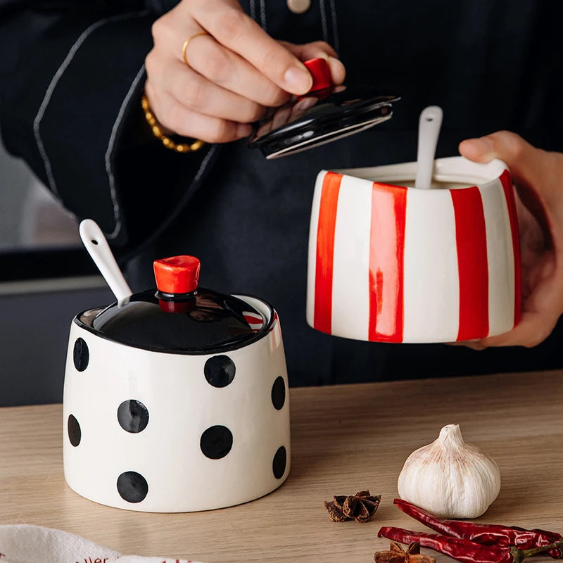 Retro Diner Ceramic Spice & Seasoning Container