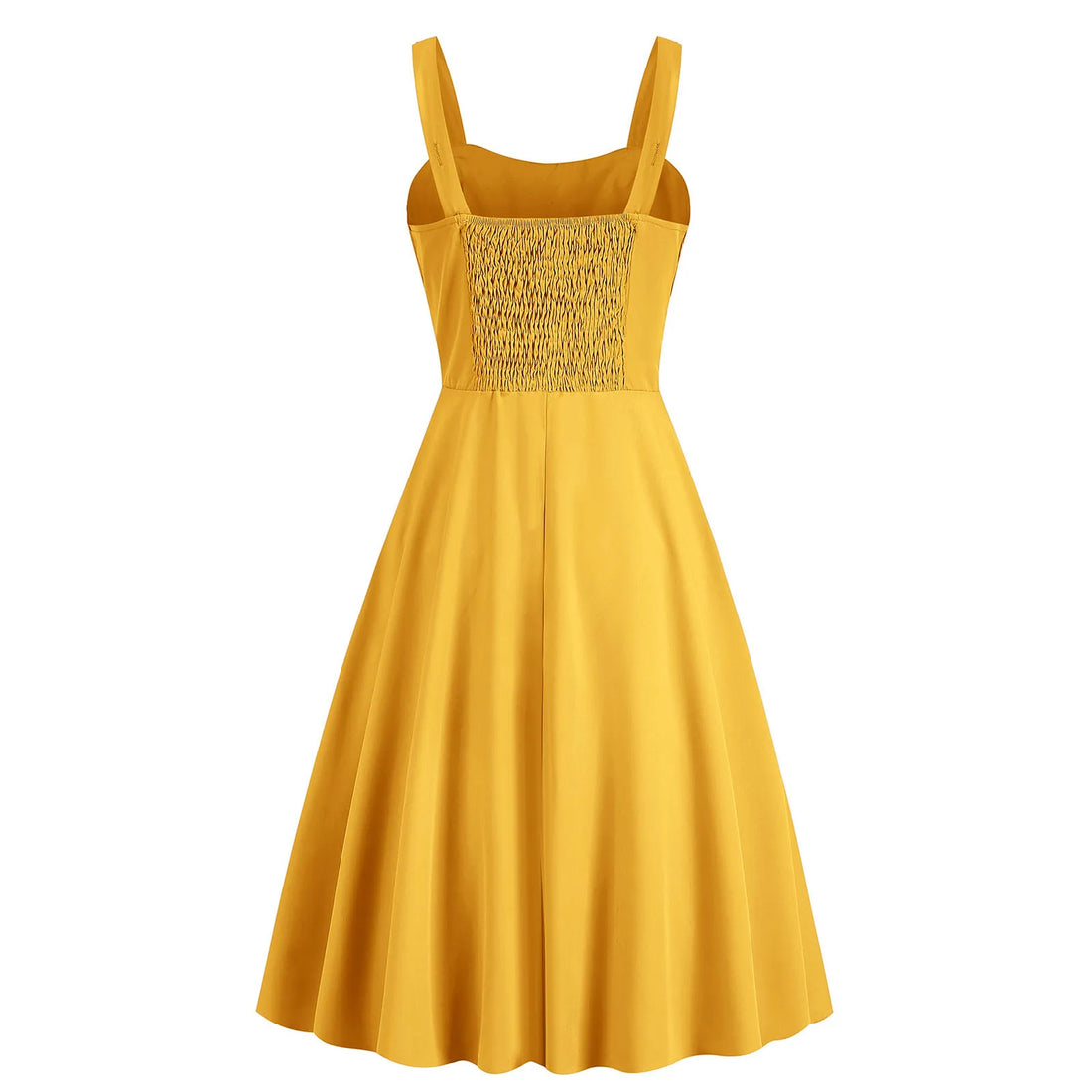 Sleeveless Gathered Bodice Midi Dress