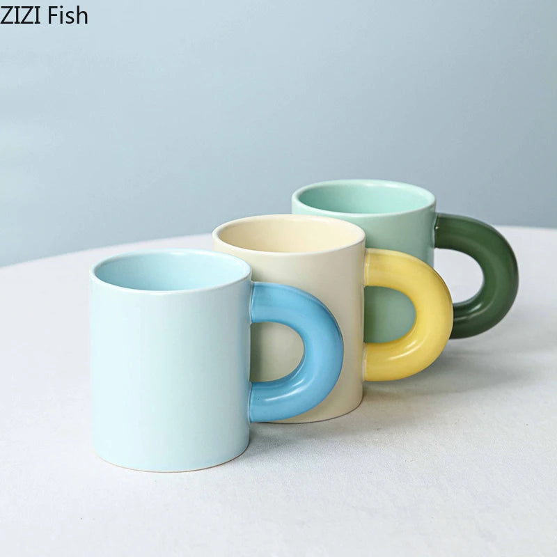 Springtime Daisy Hand-Painted Porcelain Mug