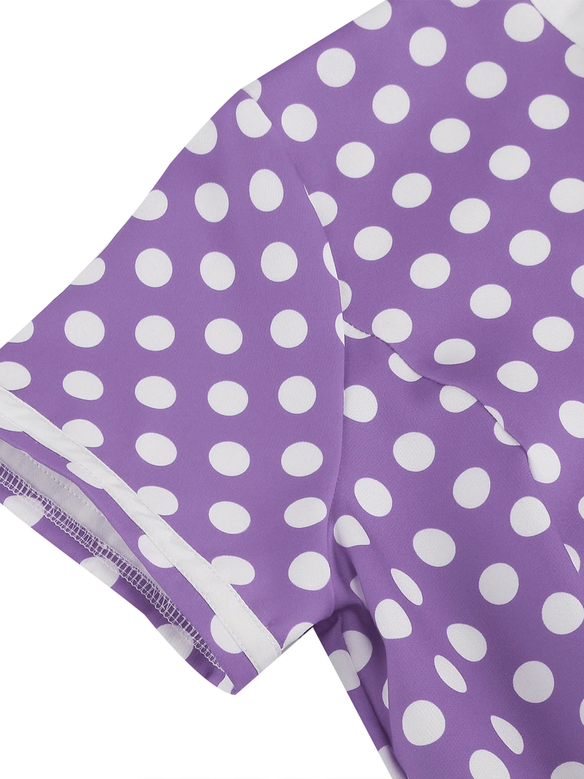 Polka Dot Tie-Neck Fit & Flare Dress
