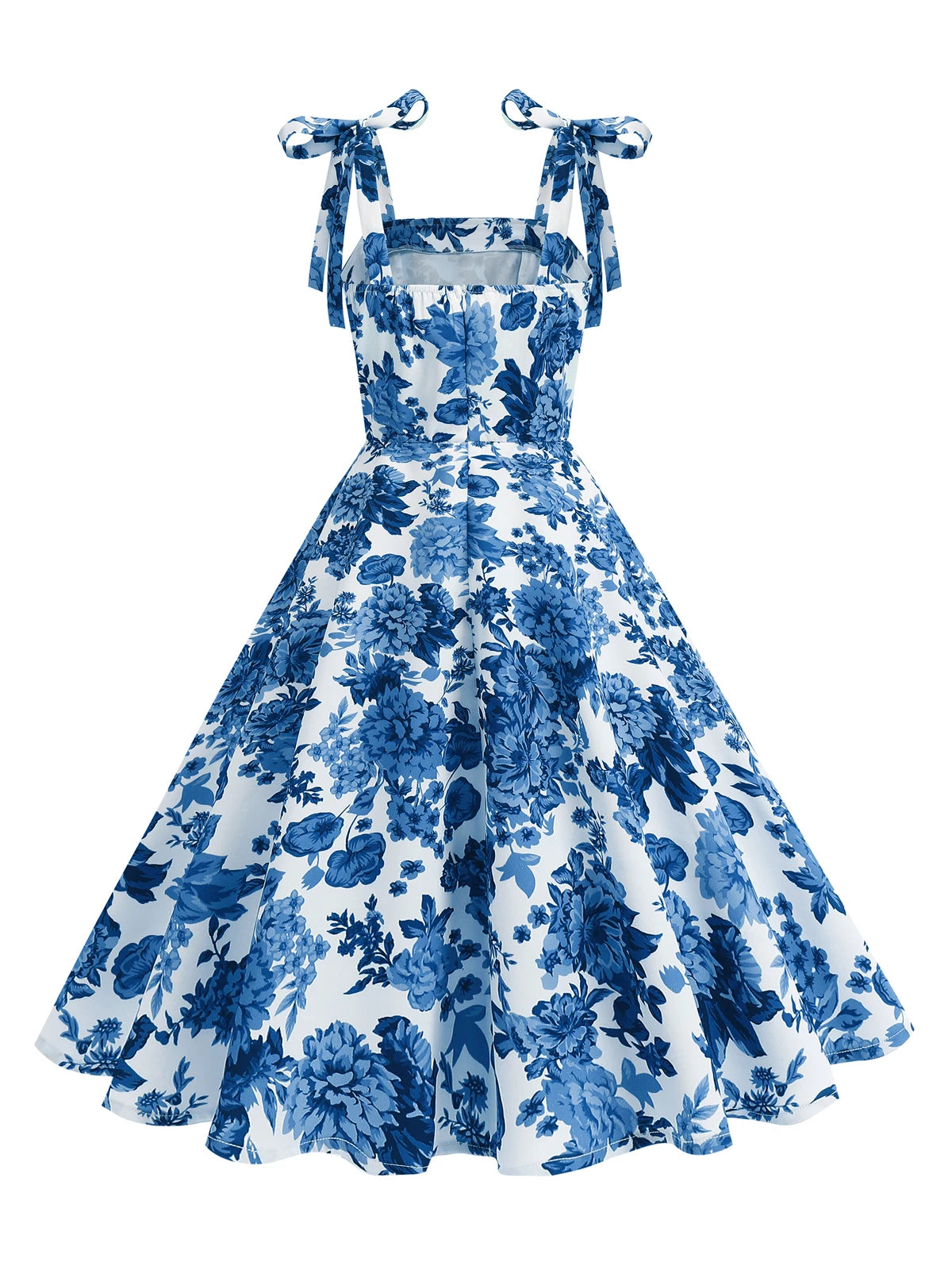 Tie Strap Floral Midi Dress
