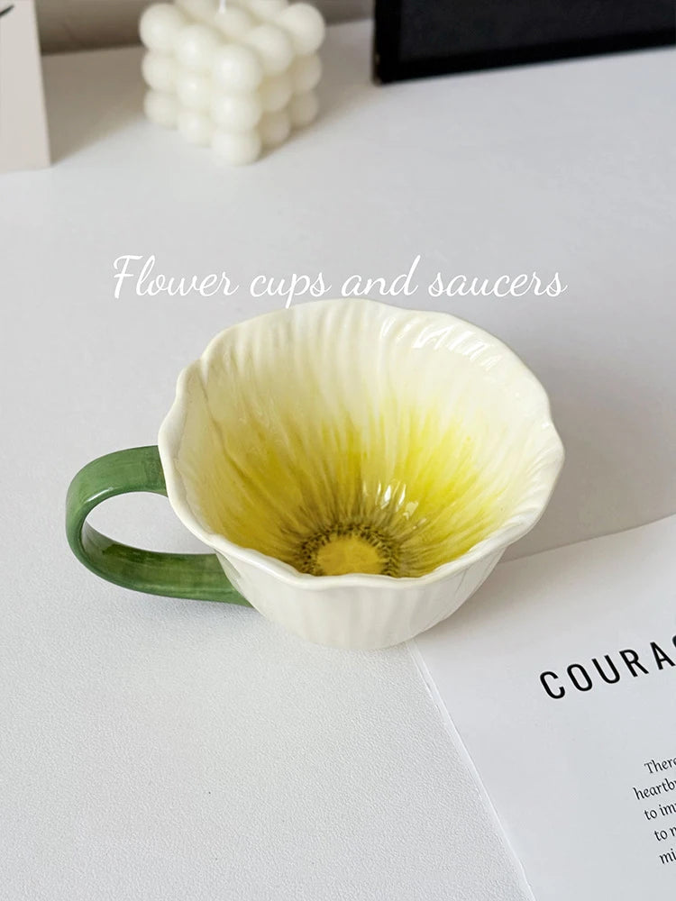 Parisian Cafe Gold-Rimmed Strawberry Porcelain Mug