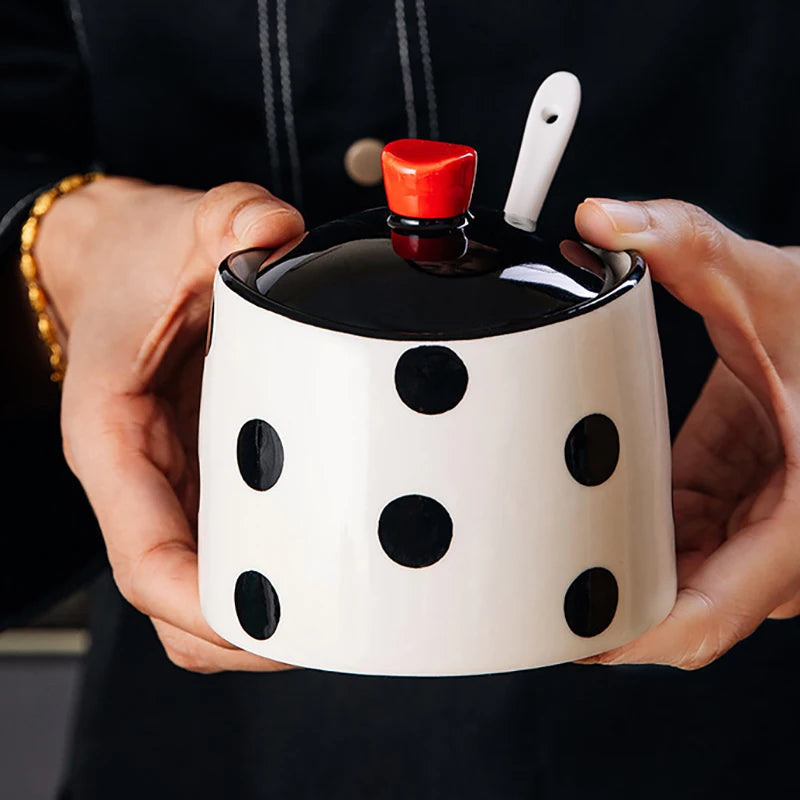 Retro Diner Ceramic Spice & Seasoning Container