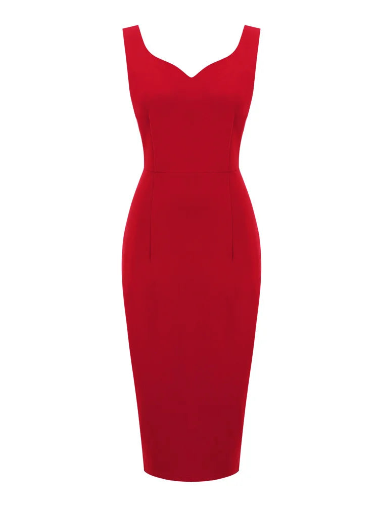 Sleeveless Sweetheart Neck Sheath Dress